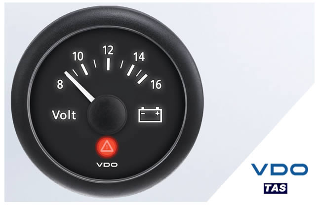 VDO ViewLine Onyx 12V Voltmeter